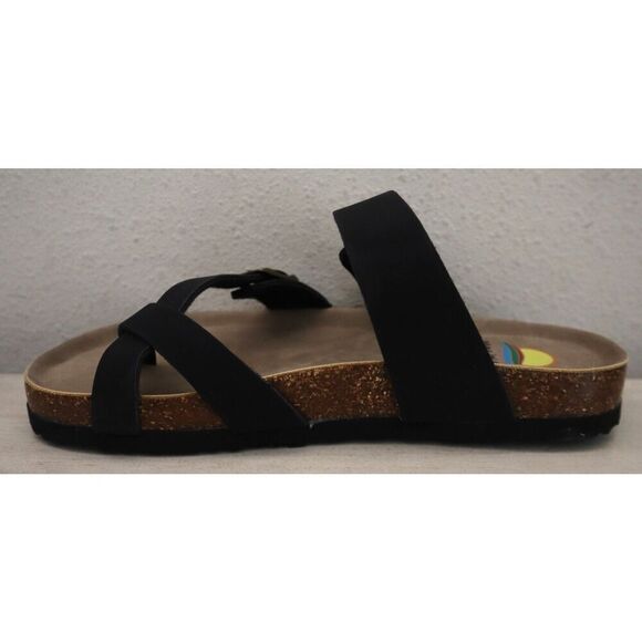 Maui Island 771314 Women's Sz 7M Black Hampton 2-Strap Slip-On Sandals - Picture 6 of 13